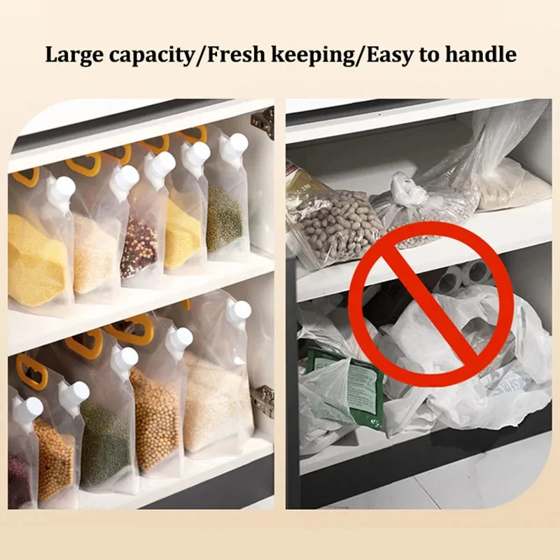 Reusable Grain Storage Bag Portable Rice Sealed Bag  Kitchen Moisture-Proof Insect-Proof Organizer Food-Grade Bags