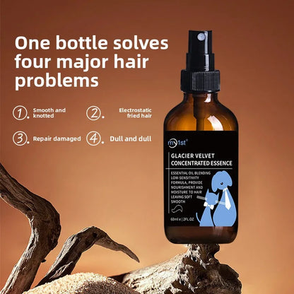 Pet hair care spray remove static electricity, brighten hair, remove body odor, open knot, leave-in day care essential oil spray