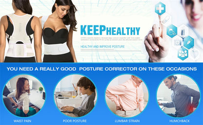 Posture Corrector Belt, Back Brace for Posture, Adjustable Back Support Straightener Shoulder Posture Support for Pain Relief