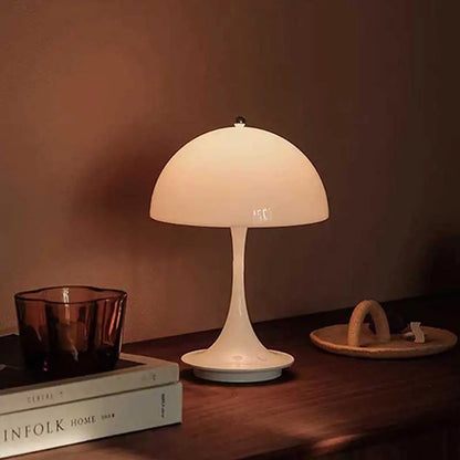 Modern Simple Pod Shaped Decorative Table Lamp, Rechargeable LED Dimmable Table Lamp, Bedroom Ambient Lighting