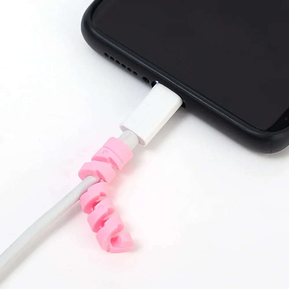 Cable Winder Organizer Data Line Protector Spiral Winder Wire Management Cord Organizers for Earphone Phone Charge Lines Winder