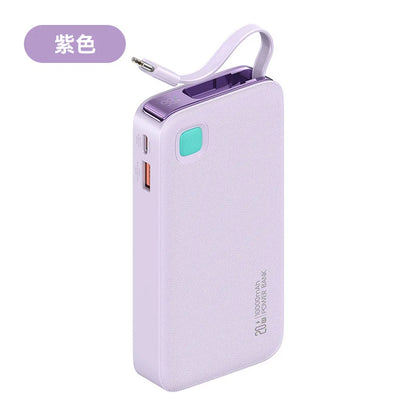 Hot Sale Bank Power With Cable Portable Power Bank PD 20W Fast Charger With Type C Cable Three Charger Port Bank Power