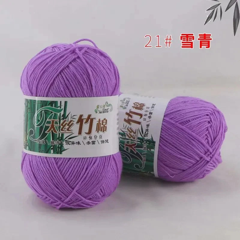 Tiansi Bamboo Cotton Yarn Bamboo Charcoal Cotton Hook Needle Thread Cotton Nitrile Woven Yarn DIY Weaving Material