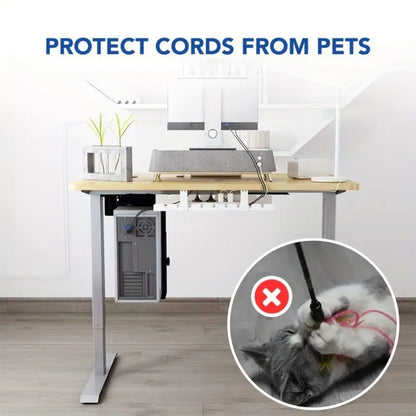 1pc Cable Management Tray Under the Office Desk, Iron Wire Tidy Storage Box, Office and Home Cable Rack, Used for Standing Desks