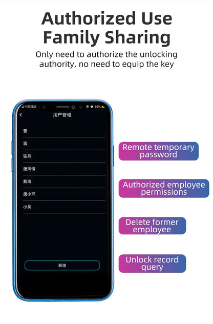 ROCKBROS Bicycle Smart Lock Bluetooth Fingerprint Unlock Waterproof High Strength Steel Alloy Anti-theft U-Lock Bike Accessories