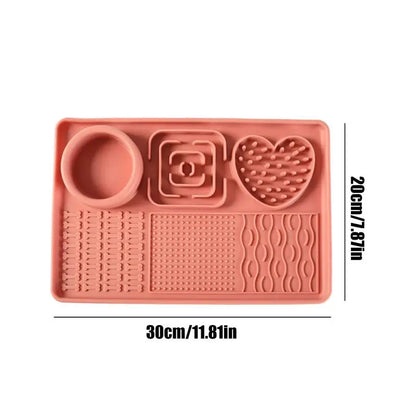 6 In1 Pet Licking Pads Silicone Dog Food Mat Non-slip Slow Feeder Bowl Interactive Puzzle Toy For Boredom Relief Enhance Sensory