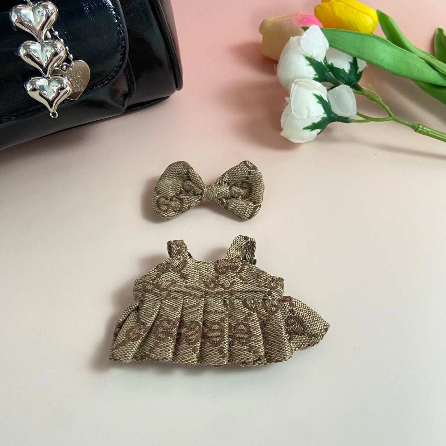 Clothes for Labubu  doll clothes Handmade Custom Clothing Paired With Elegant Dresses Printed Work Pants Scarves Fashion Shoes