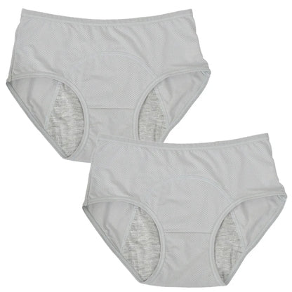 2pcs Woman Menstrual Panties Women's menstrual underwear leak proof and mid waist size M-8XL menstrual Female hygiene pants