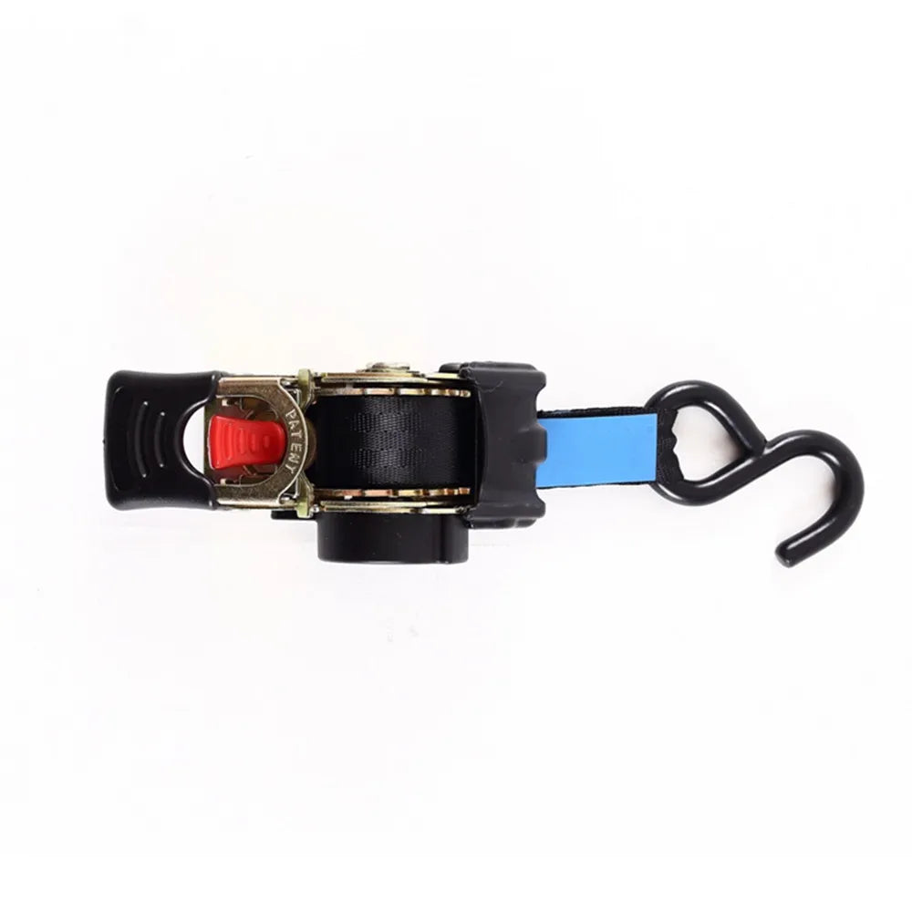 Single Hook 1.6M Tie Down Belts With Automatic Rollup And Ratchet Auto Retractable Easy To Carry Ratchet Tie Down Strap S-hooks
