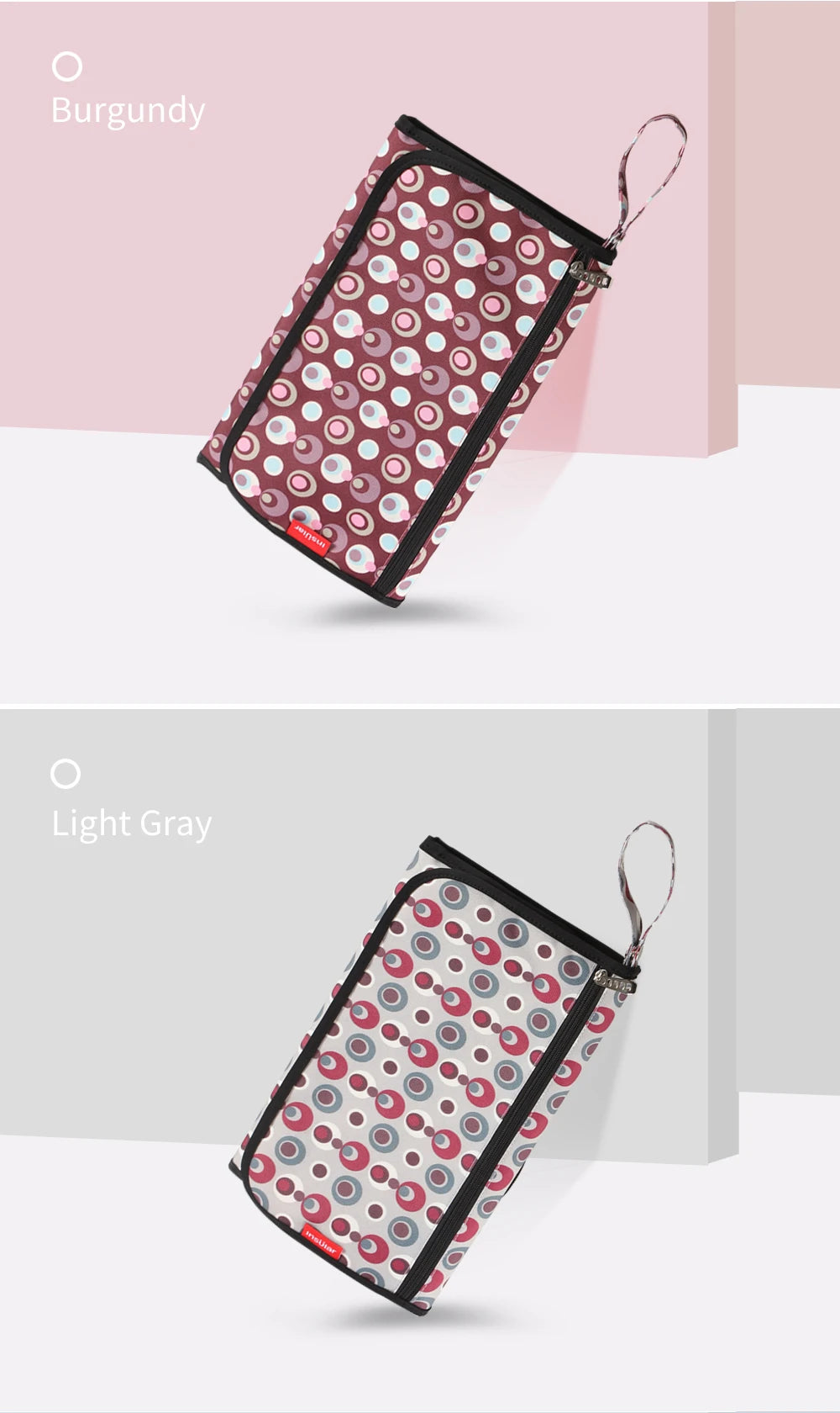 Portable Baby Changing Mat Infant Multifunction Diaper Changing Pad Newborn 2 IN 1 Waterproof Changing Pad Cover Storage Bag