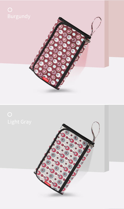 Portable Baby Changing Mat Infant Multifunction Diaper Changing Pad Newborn 2 IN 1 Waterproof Changing Pad Cover Storage Bag