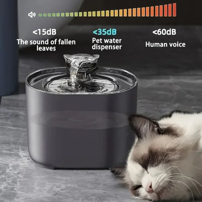 Cat Water Fountain Automatic Recirculating Filter Pet Drinking Dispenser USB Electric Pump Quiet Cat Ear Design