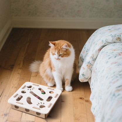 Interactive Educational Toys For Indoor Cat Tease Box Cat Puzzle Toy Felt Puzzle Box Sports Entertainment Hunting Cat Toys