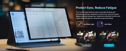 Latest  Large Screen 14 Inch Tablet Pc Android 14 tablet 16+512GB Phone Call BT 5G WiFi Pad For Educational/Sheet music/Kitchen