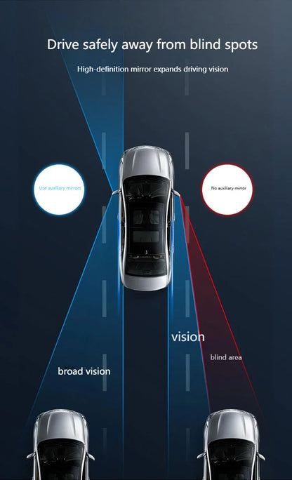 The car rearview mirror is adjustable at 360 degrees, avoiding blind spots in the field of view. Better safe driving and ensure