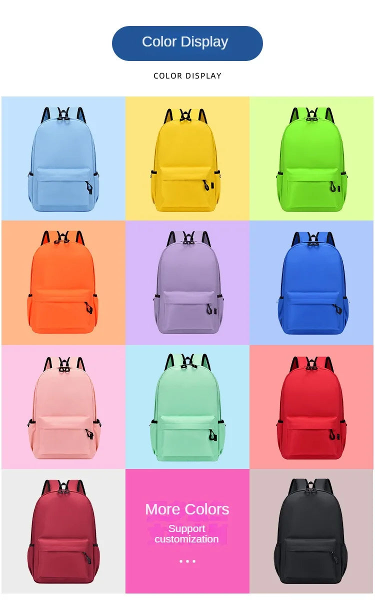 Personalized School Bag Custom Logo School Backpack Training Class Gift School Name Pattern Elementary school backpack wholesale