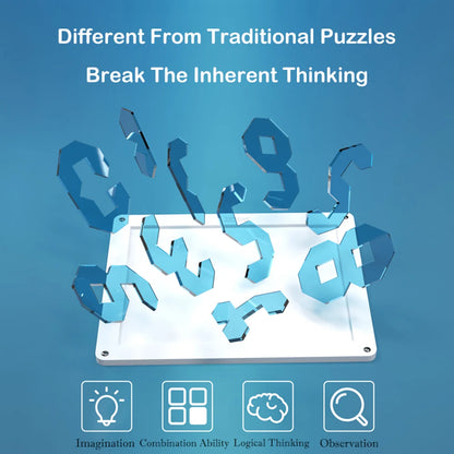 Difficult Puzzles Challenge Impossible Brain Burning Puzzles Adult Kid Fun Brainteasing Geometrical Shape Puzzle Game Toy