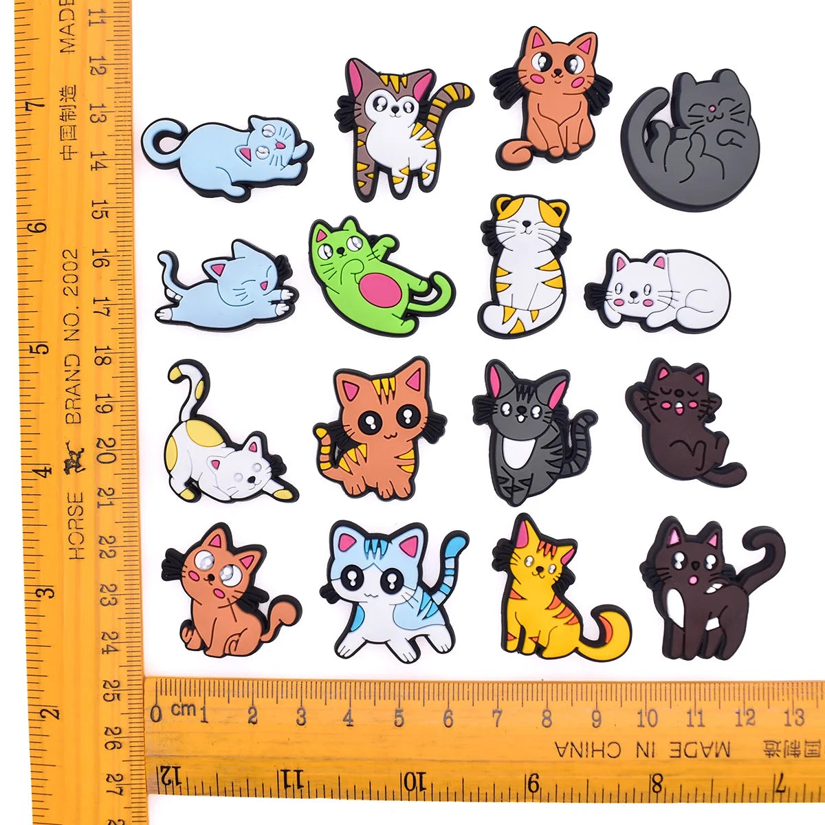 Cute Cats Shoe Charms Decoration for Crocs Pin Accessories Bracelet Wristband Party Gifts