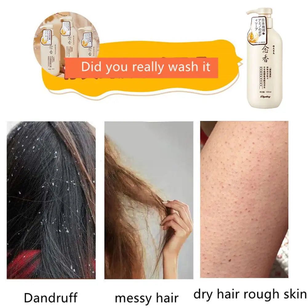 300ml Amino acid fragrant Japanese evening shampoo hair conditioner conditioner and Se hair shampoo bath lotion sham I6H9