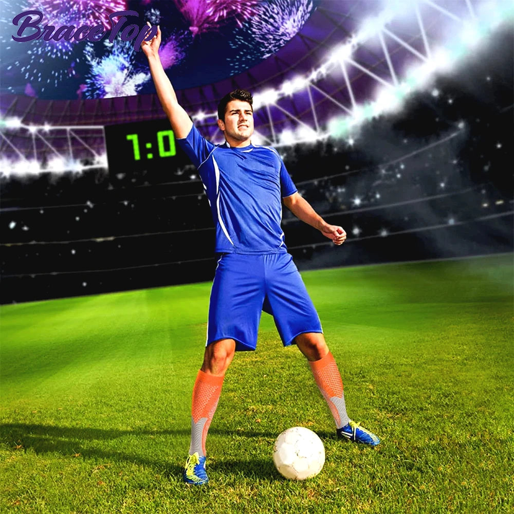 BraceTop 1 Pair Sports Stockings Compression Golf Sport Socks Medical Nursing Stockings Prevent Varicose Veins Socks Rugby Socks