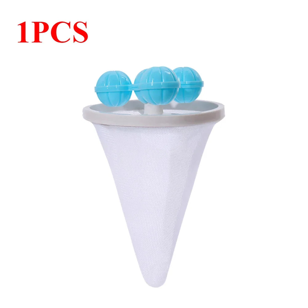 1-10pcs Washing Machine Filter Net Floating Lint Filter Mesh Bag Reusable Pet Hair Catcher Remover Laundry Cleaning Tool
