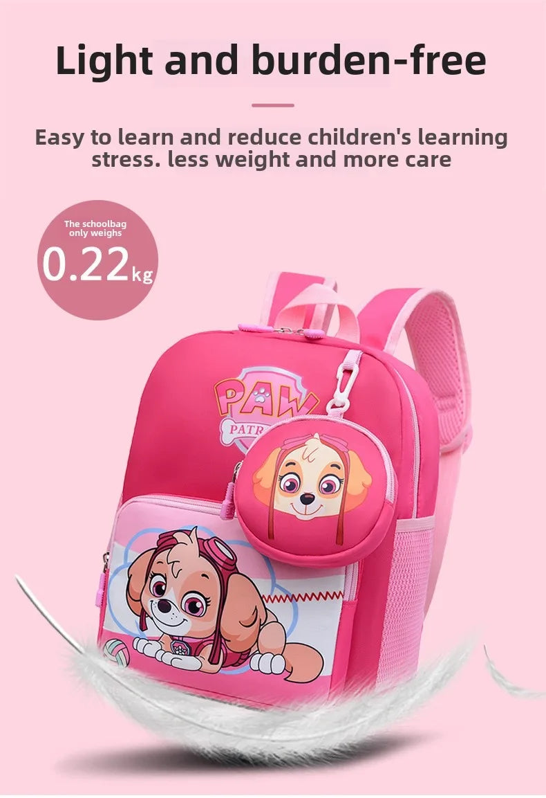 PAW Patrol Backpack School Bag Large Capacity Waterproof School Bag Cartoon Cute School Bag Kids Gifts