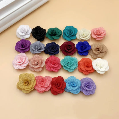 2.5CM Small Flower Clothing Headwear Accessories Three-dimensional Flower Handmade DIY Hair Accessories Accessories
