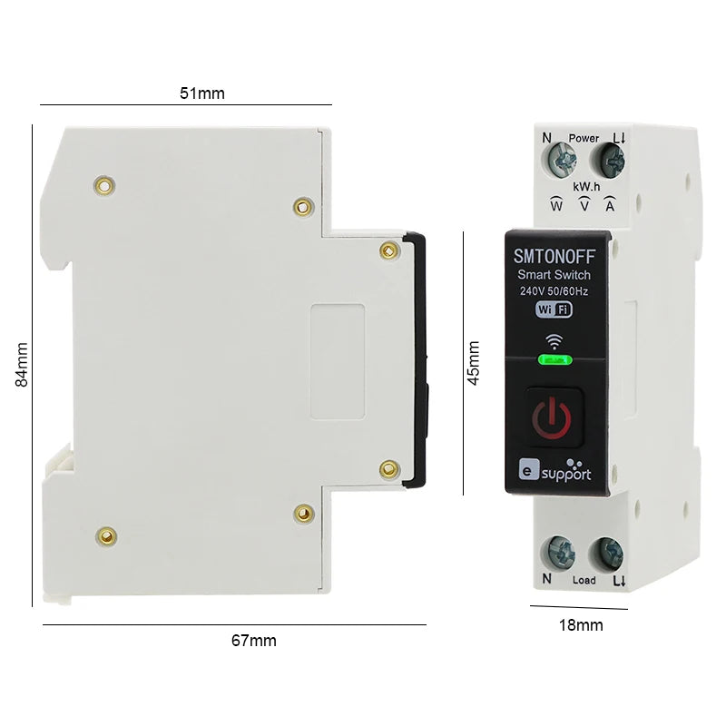 eWeLink Smart Switch with Power energy Monitoring Timer Switch App Monitoring Current  Voltage Consumption