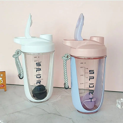 With Whisk Ball Sport Water Bottle Stirs Cup Drinkware Blender Water Bottle LeakProof Portable Sport Mixing Cup