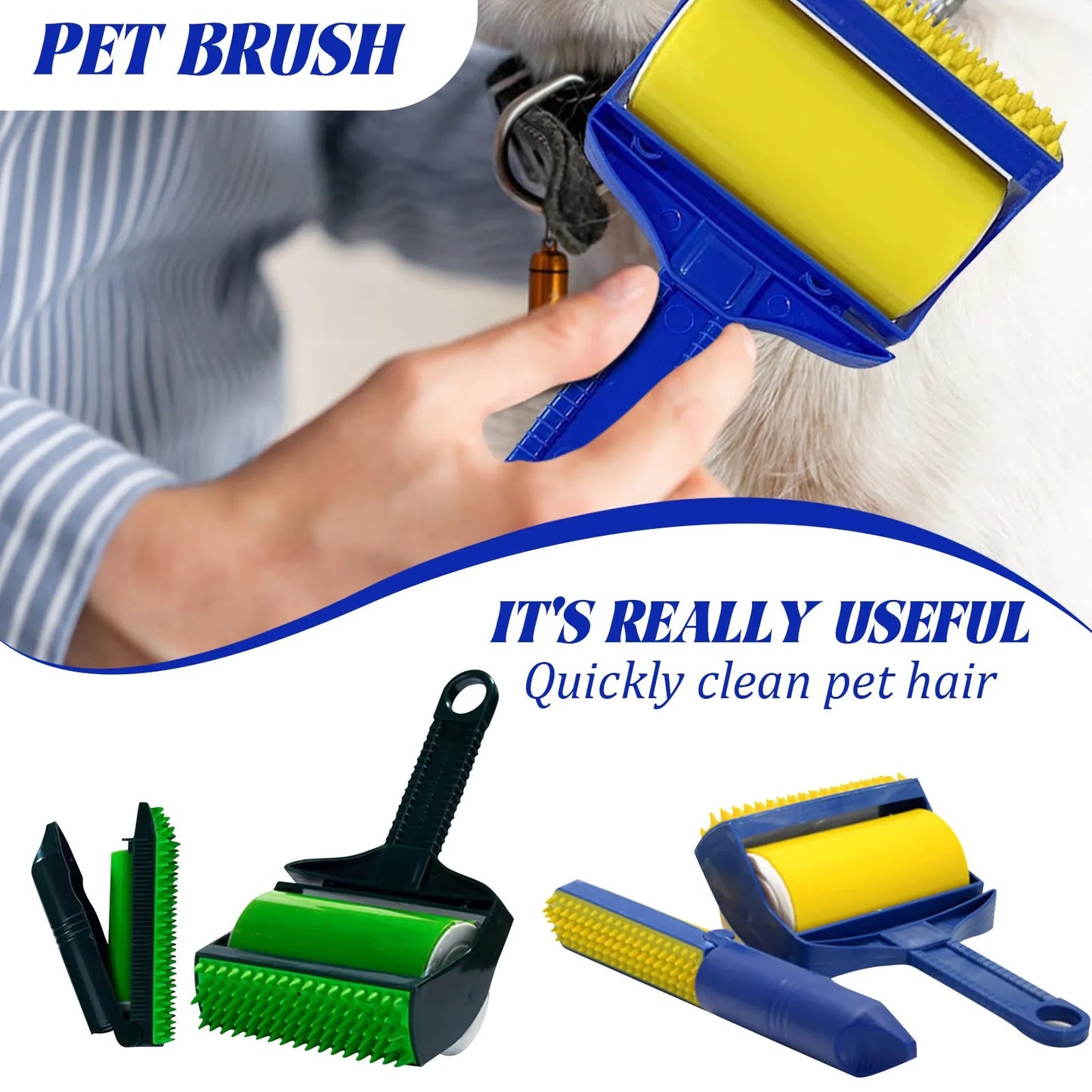 1PCS Reusable Sticky Tool Pet Hair Remover Roller Stick It Roller Sticky Washable Lint Rollers for Clothes Furnitures Carseats