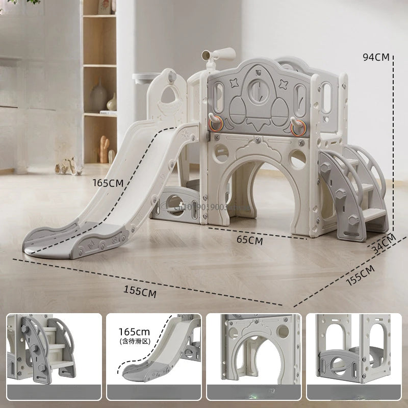 Children's Slide Outdoor Indoor Domestic Baby Sports Three-in-one Slide Swing Family Multifunction Amusement Park Toys Slide
