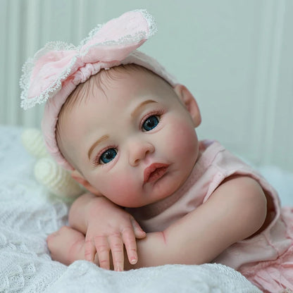 Baby Dolls Like Real Bebe Reborn Silicone Full Body 48cm Realistic Newborn Girl Painted Babies Lifelike Toddler Doll Toy Gifts