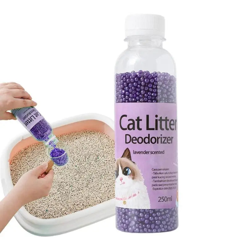 250ml Cat Litter Deodorant Beads For Kitten Toilet Artifact Pet Odor Activated Carbon Absorbs Cat Sand Stink Cleaning Supplies
