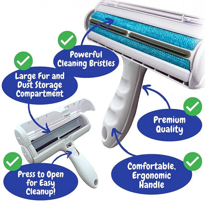 Pet Hair Remover Roller Reusable Lint Roller Dog Cat Fur Remover Portable Pets Hair Removal Cleaning Tool Hairs Scraper for Home