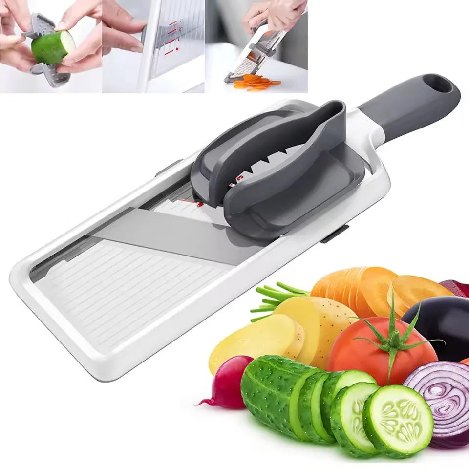 Safe Mandoline Food Slicer Easy To Clean Mandolin French Fry Cutter Adjustable Thickness for Speedy Slicing of Fruits Vegetables