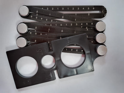 Multi Template 6-Sided Angle Measuring Ruler Folding Rulers Tool with Tile Positioning Aperture Ruler Woodworking Gauges Tool