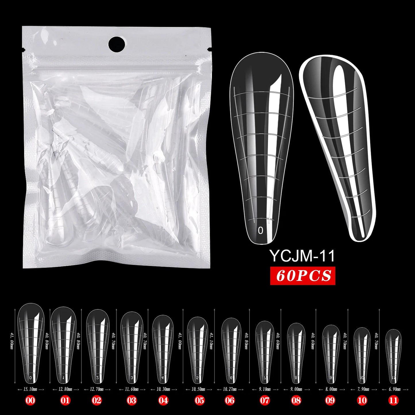 Press On Nails Dual Forms Full Cover False Nails Quick Building Mold Tips Fake Nails Shaping Extend Top Molds Nail Accessories