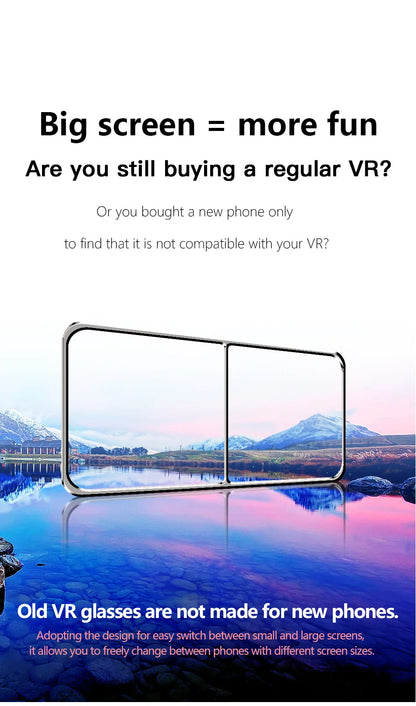 Virtual Reality 3D VR Headset Smart Glasses Helmet for Smartphones Cell Phone Mobile 7 Inches Lenses Binoculars Goggles Devices