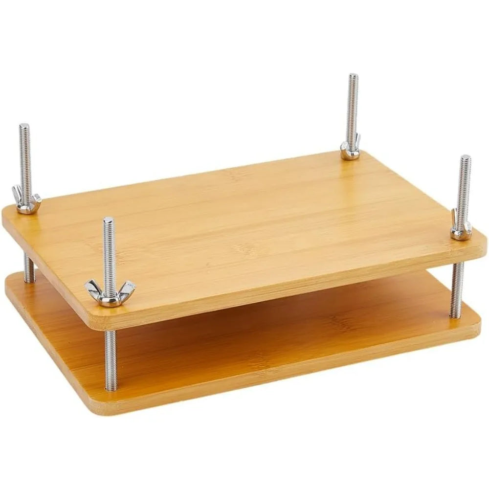 Book Press Bamboo Book Press Bookbinding Stable Book Binding Tool Manual Paper Press Handmade Book Binding 2 Floor Portable Book