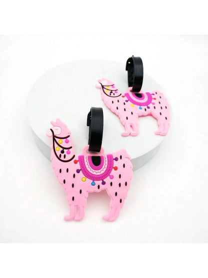 1PCS Cute Animal Luggage Tag Travel Accessories Luggage Tag Silica Gel Suitcase  Holder Baggage Boarding Tag Travel Accessories