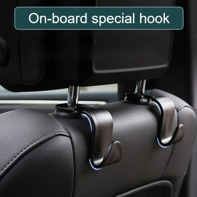 2/4Pcs Plastic Hooks Car Seat Headrest Hooks Car Rear Seat Organiser Hanger Handbag Clothes Holder Car Interior Accessories