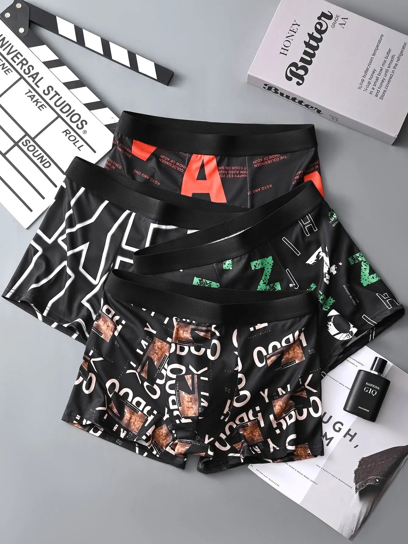 10Pcs Men's Underwear Soft Breathable Comfortable Men's Pants Athleisure Domineering Fashionable Trendy Men's Boxers Briefs