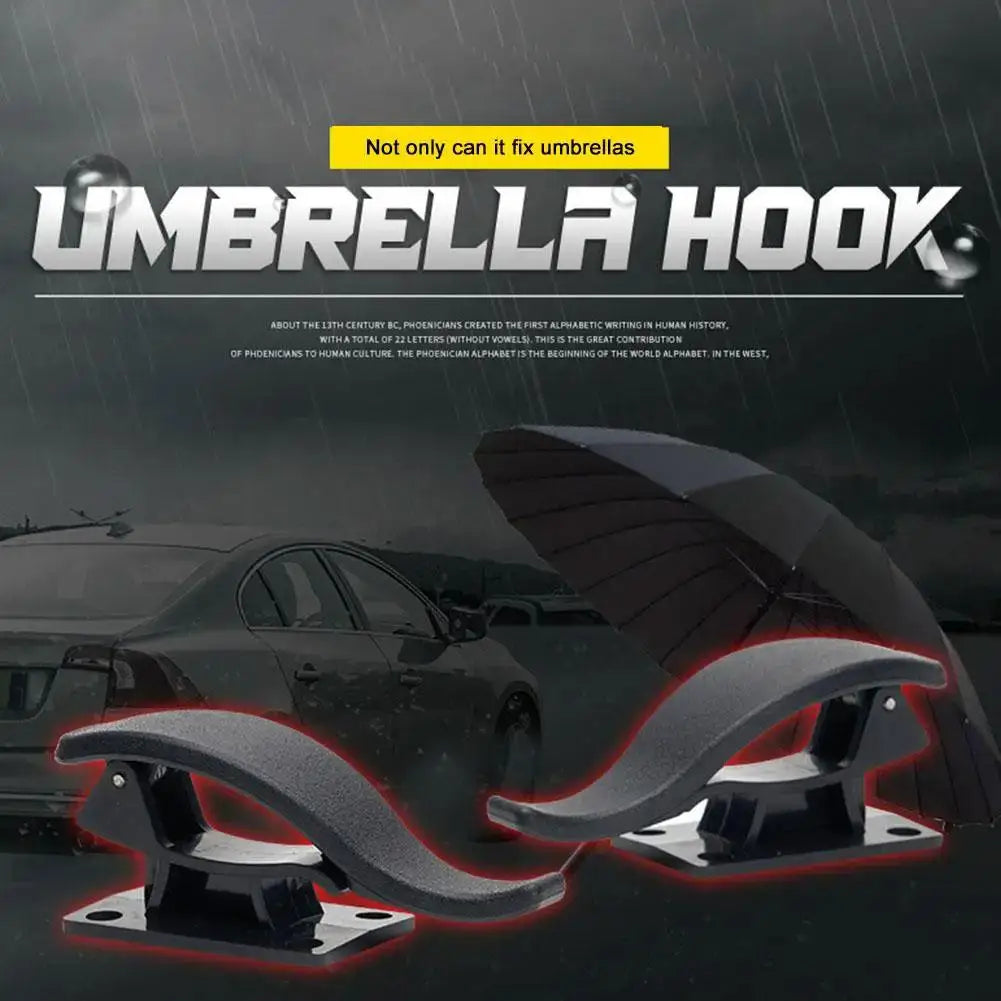 2PCS Car Seat Back Hook Multi-purpose Trunk Umbrella Holder Car Umbrella Fixing Bracket Car Seat Back Hook Car Interior Storage