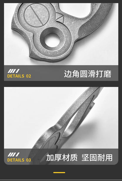 EDC Titanium Alloy  Multifunctional Tools Owl Shape Bottle Opener Portable Mini Wrench Outdoor Tools