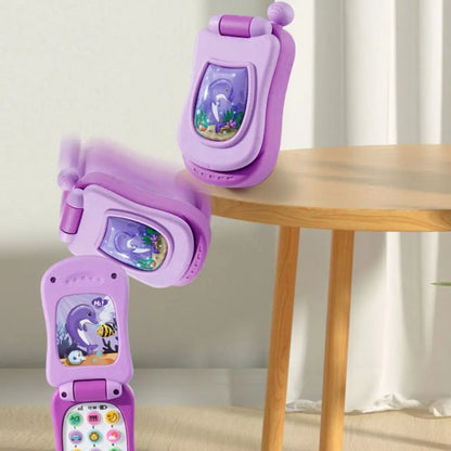 Simulation Phone Electronic Baby Cell Phone Toy Voice Toy Electronic Phones Musical Toys Safe Flip Cover