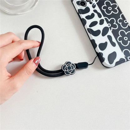 Strap Phone Charms Keys Short Rope Hanging Rope Flowers Phone Strap Phone Hanging Rope Mobile Phone Lanyard Wrist Hand Lanyard