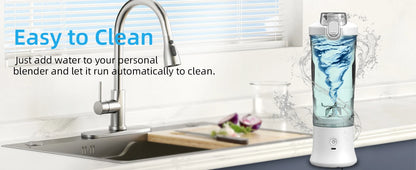 Powerful 20 oz Personal Portable Blender BPA Free USB C Rechargeable Blender with Travel Lid for Shakes Smoothies Home Travel