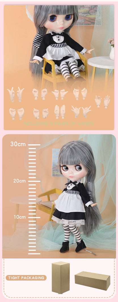 ICY DBS Blyth Doll Cute Combination Including Clothes Shoes Hand Set AB Cosplay Dressing 1/6 BJD Anime Girl OB24