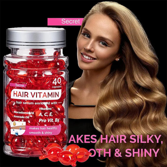 Smooth Silky Hair Vitamin Capsule Keratin Complex Oil Hair Care Repair Damaged Hair Serum Nourishing Moroccan Hair Oil