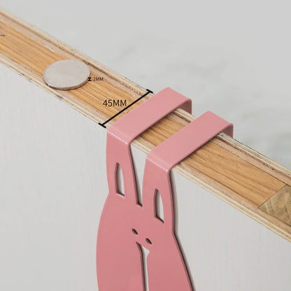 Hooks Cartoon Rabbit Door Back Hook Punch Cupboard Rear Hanger Bedroom Kitchen Wardrobe Wall Hanger Home Storage Shelf Coat Hook